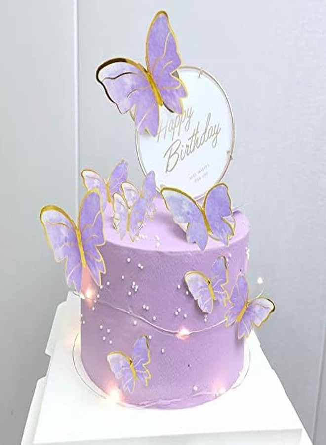 53 Arts10 Pcs "Let's Party" Butterfly Cake Toppers - Elegant Cupcake Decorations, Birthday & Wedding Cake Picks, Baby Shower Party Supplies, Reusable & Food Safe Random Colours - Image 4